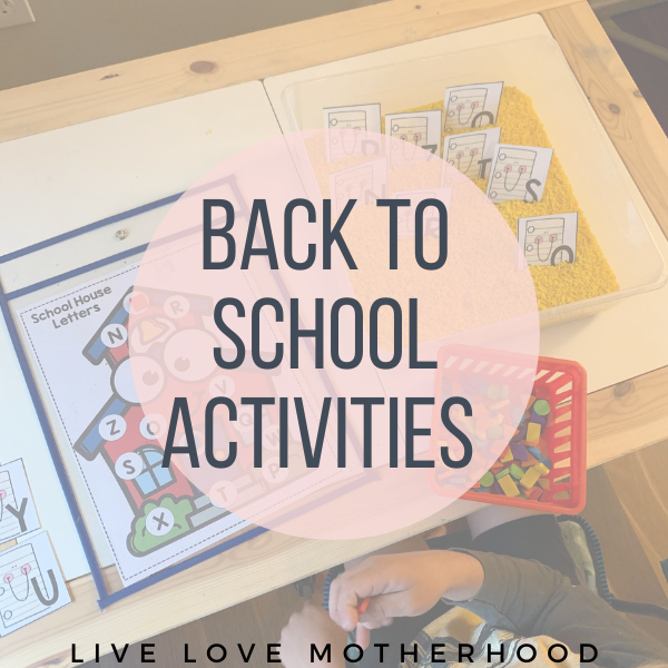 Preschool Back to School Activities